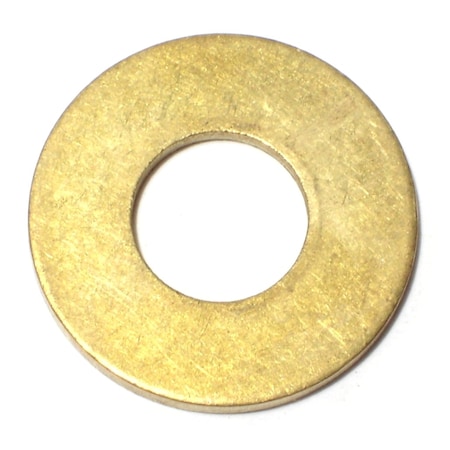 Midwest Fastener Flat Washer, For Screw Size 1/2" , Brass 8 PK 61938